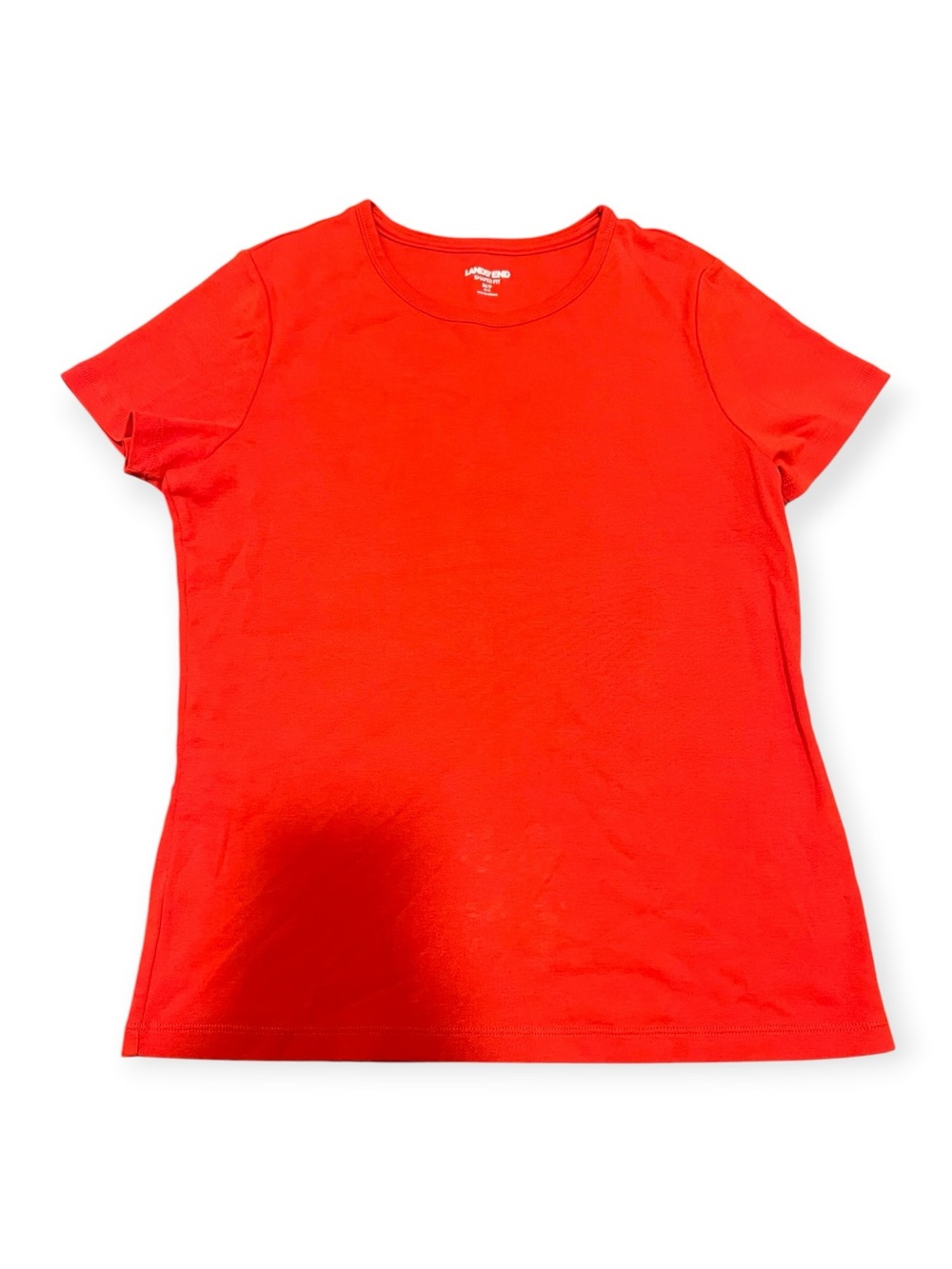 Lands' End Women's Shaped Fit T-Shirt Red M/P 10-12